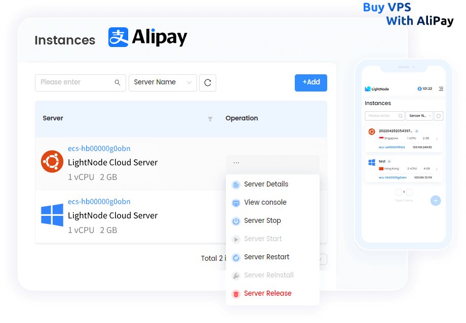 Buy VPS with AliPay