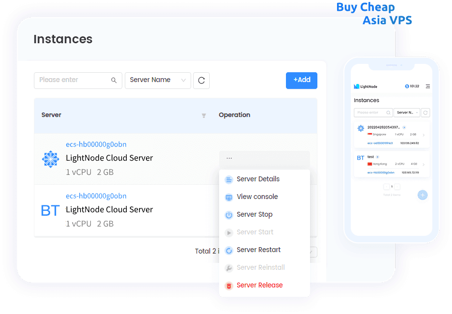 VPS Asie LightNode