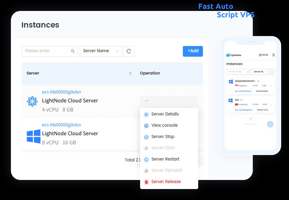 LightNode Auto Script VPS