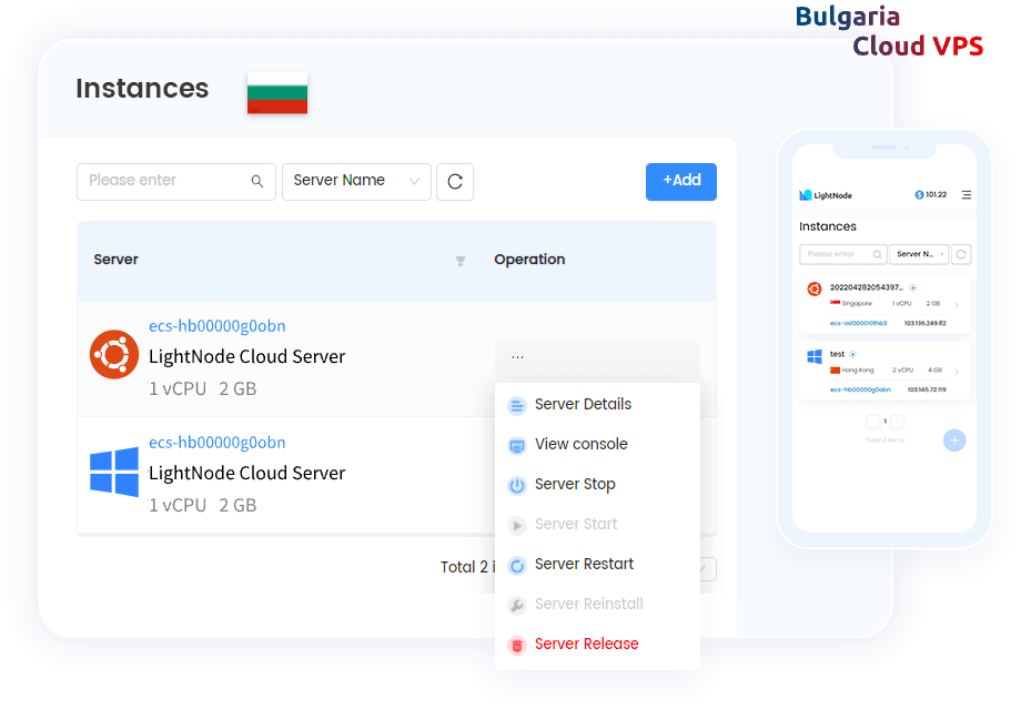 LightNode VPS Bulgarie