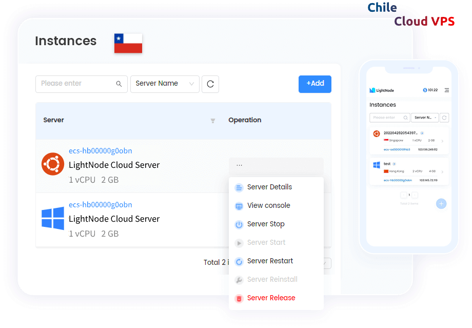 LightNode VPS Chili