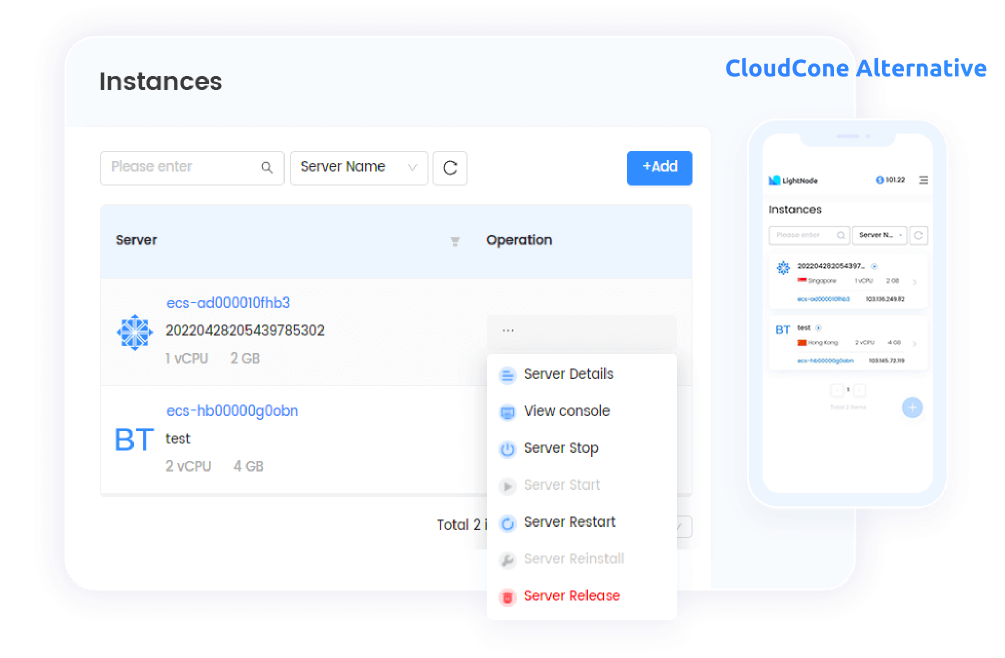 LightNode CloudCone Alternative