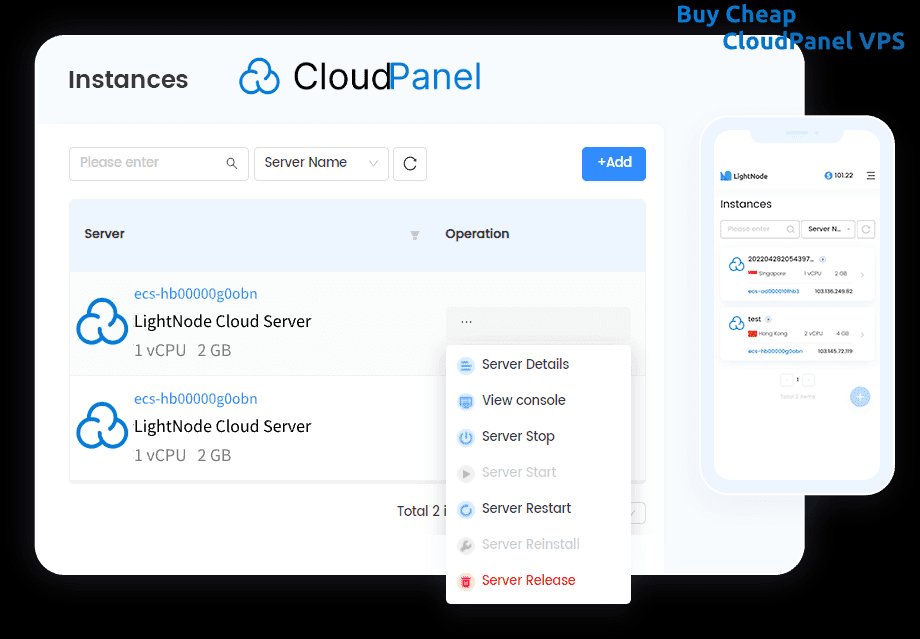 LightNode CloudPanel VPS