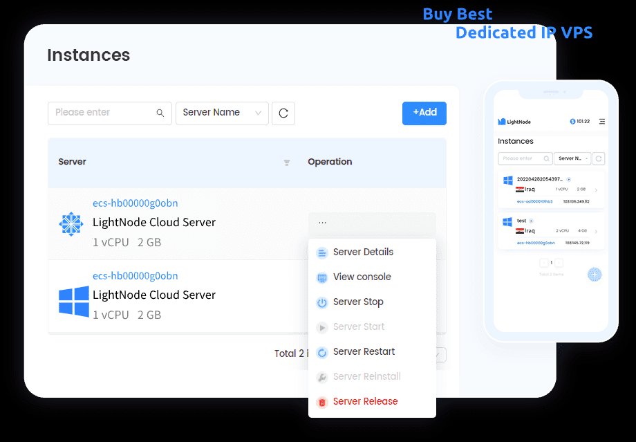 LightNode VPS con IP Dedicada