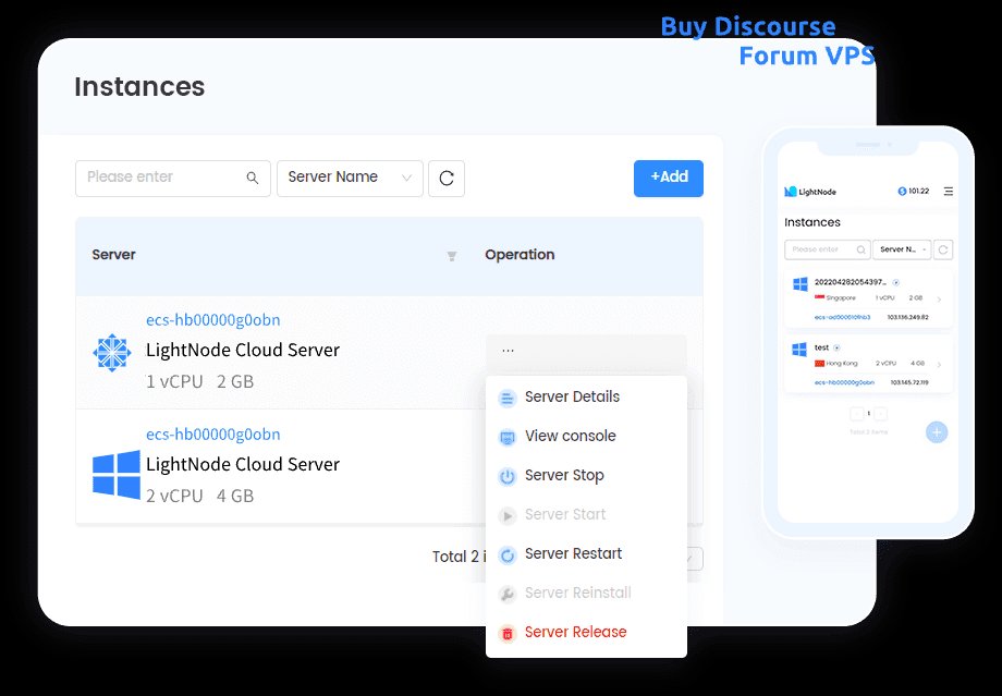 LightNode Discourse Forum VPS