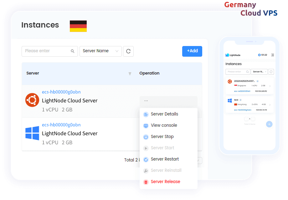 LightNode VPS Allemagne