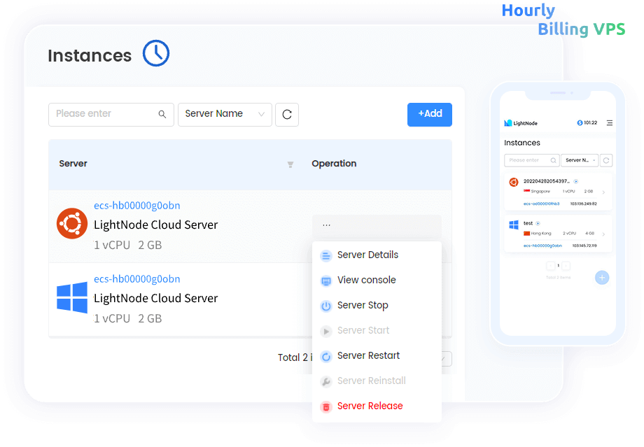 Cloud VPS Hourly Billing