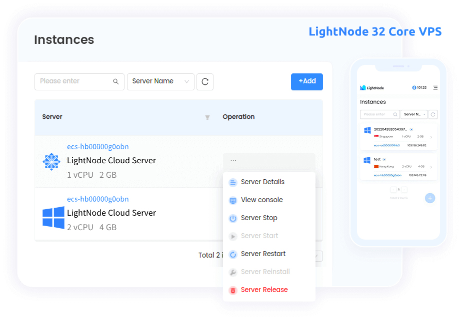 LightNode 32 Core VPS