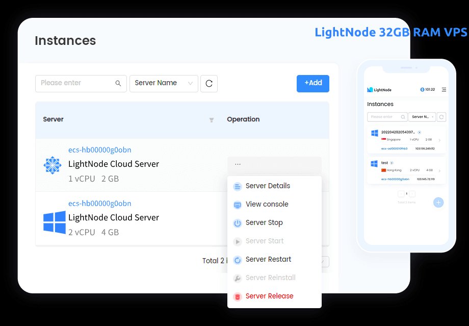 LightNode 32GB RAM VPS