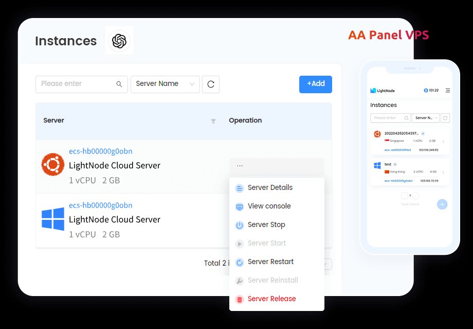 LightNode AA Panel VPS