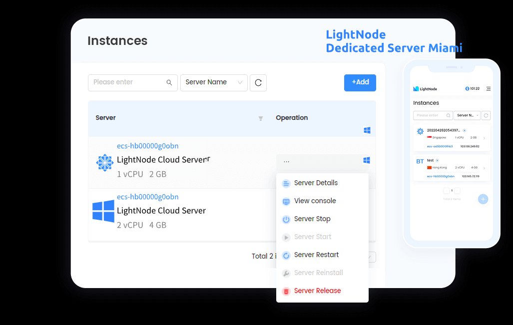 LightNode Dedicated Server Miami