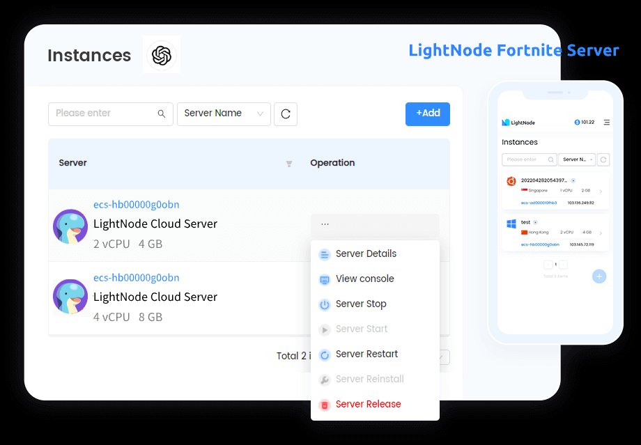 Serveur Fortnite LightNode