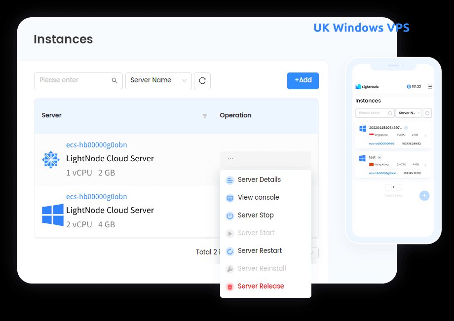 LightNode UK Windows VPS