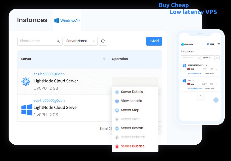 LightNode low latency VPS