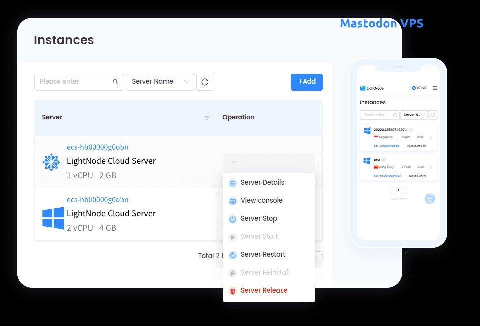 LightNode Mastodon VPS