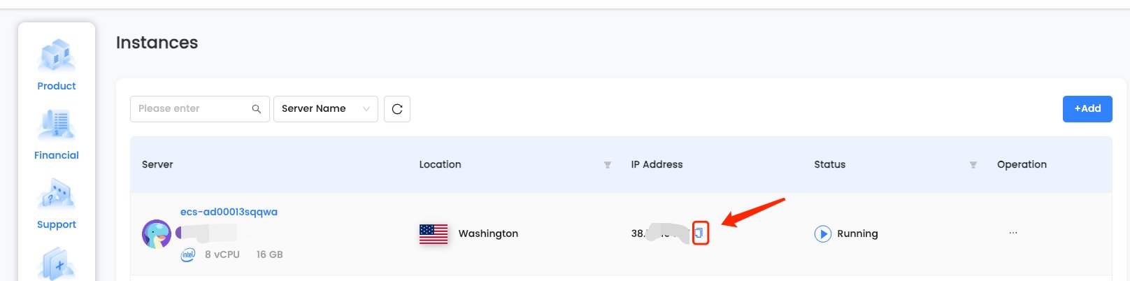 copy ip address