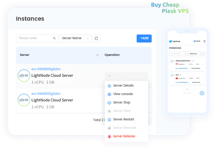 LightNode Plesk VPS