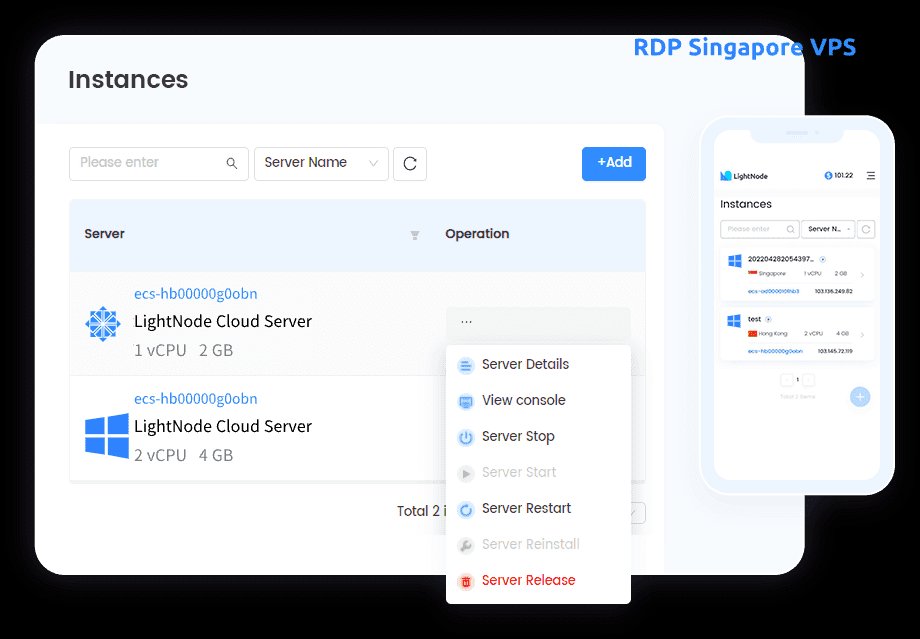 LightNode RDP Singapore VPS