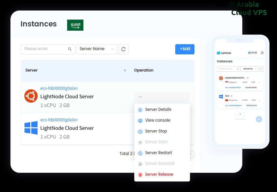 LightNode VPS Servers in Saudi Arabia